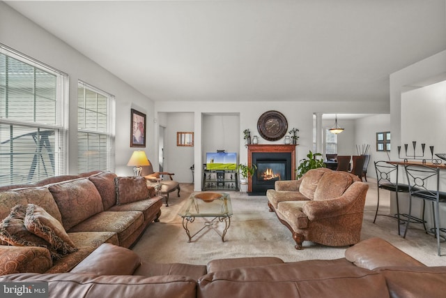 view of carpeted living room