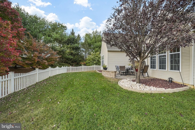 view of yard featuring a patio