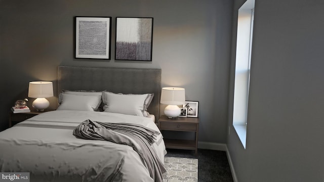 view of carpeted bedroom