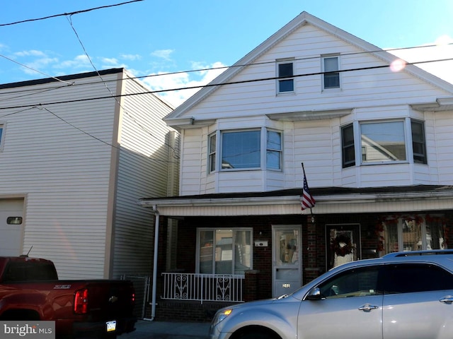 view of front of property with a porch