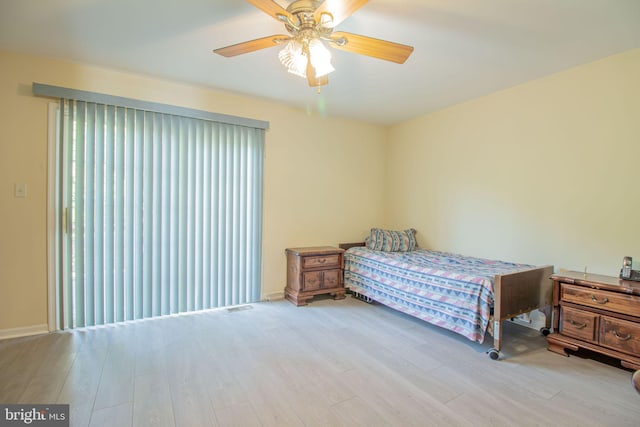 417 E Red Lion Dr, Bear, DE 19701 - bedroom featuring wood finished floors, baseboards, and a ceiling fan