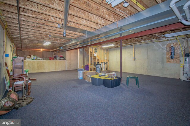 417 E Red Lion Dr, Bear, DE 19701 - unfinished basement featuring water heater