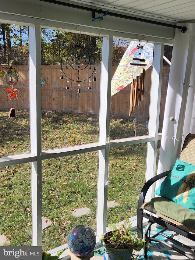 view of sunroom