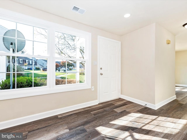 foyer featuring dark hardwood / wood-style flooring