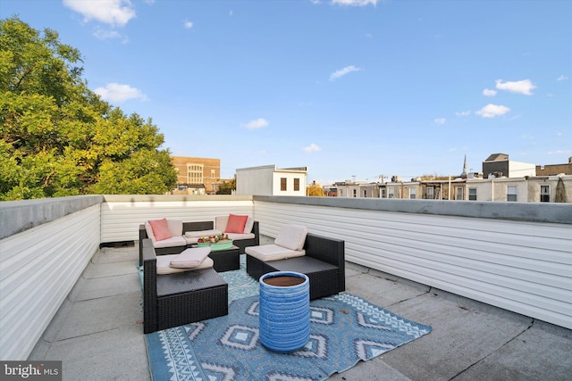 view of patio with outdoor lounge area