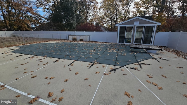 view of pool with a patio area