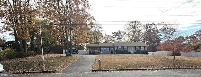 view of ranch-style home