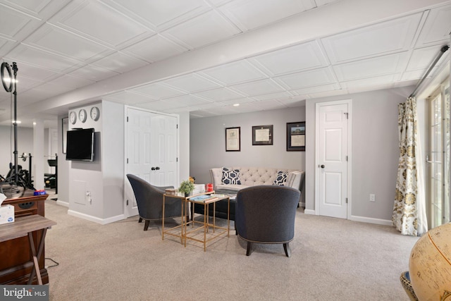 view of carpeted living room