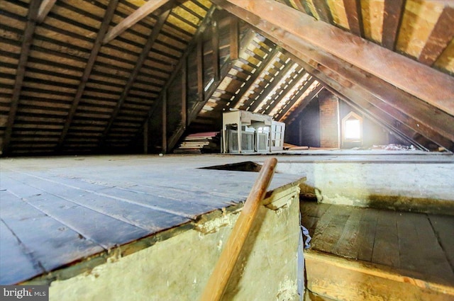 view of attic