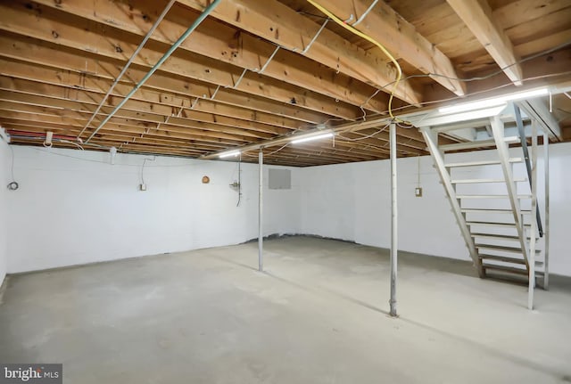 view of basement