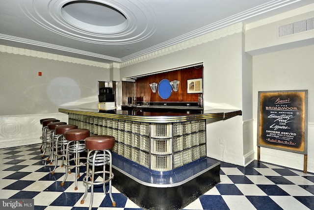 bar with ornamental molding