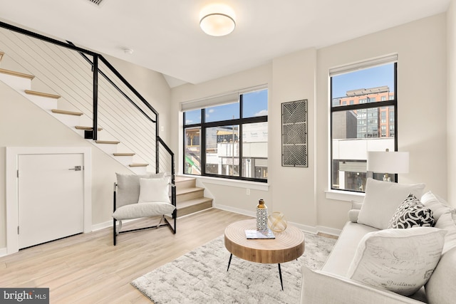 interior space featuring light hardwood / wood-style floors