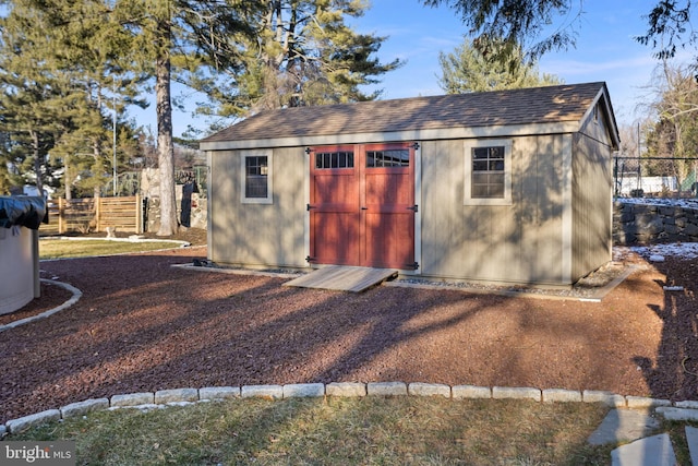 view of outbuilding