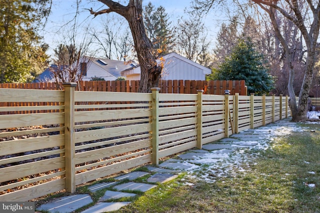 view of snowy yard