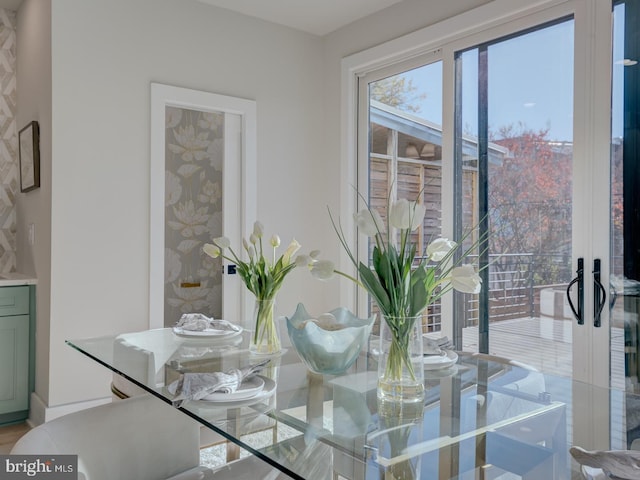 view of dining room