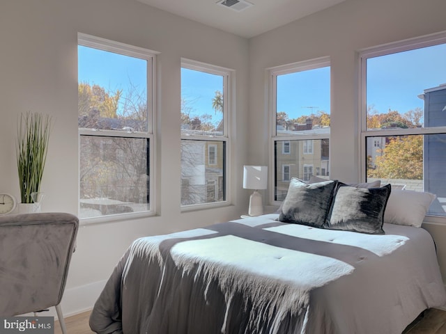 bedroom featuring hardwood / wood-style floors