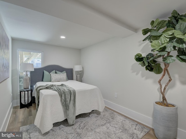 bedroom featuring light hardwood / wood-style floors