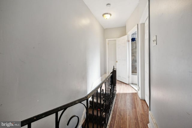 hallway featuring hardwood / wood-style floors