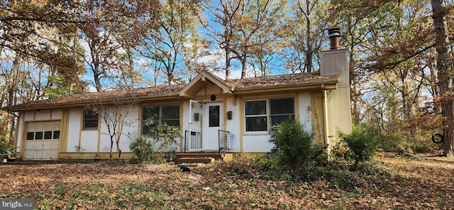 view of single story home