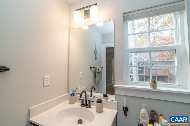 bathroom with vanity