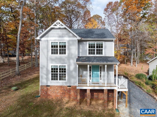 view of front of house featuring a porch