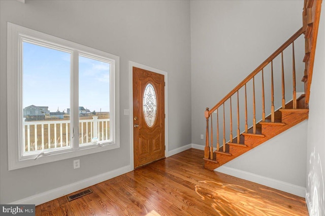 foyer featuring light hardwood / wood-style flooring