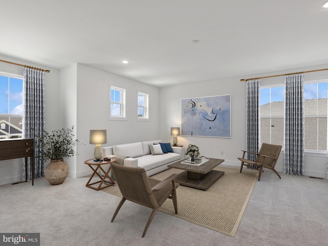 view of carpeted living room