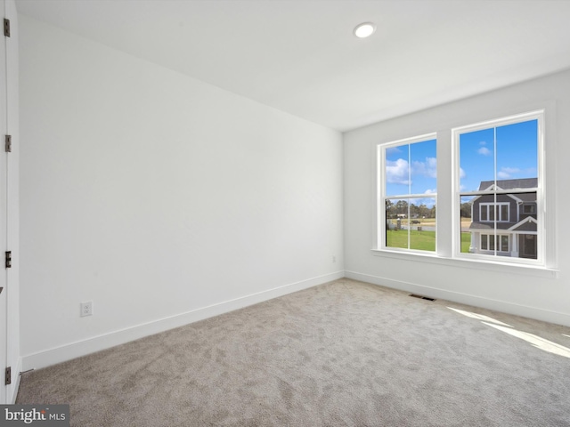 spare room with carpet floors