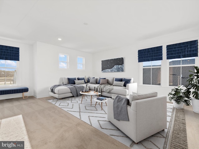 view of carpeted living room