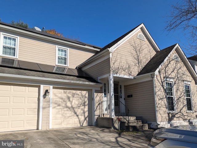 view of front facade with a garage