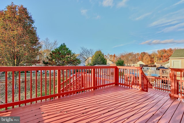 view of wooden deck