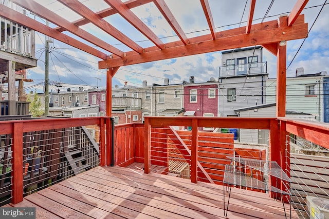 view of wooden terrace