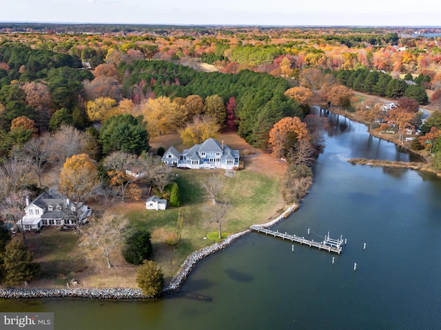 9191 Deepwater Point Rd, Saint Michaels, MD 21663 - aerial view of property and surrounding area with a heavily wooded area and a nearby body of water