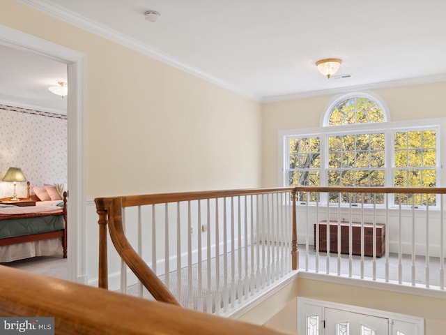 hall with ornamental molding