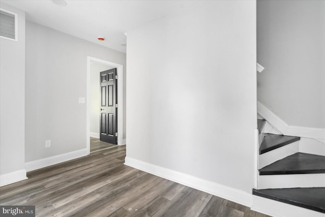 interior space featuring dark hardwood / wood-style flooring