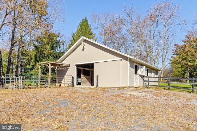 view of horse barn