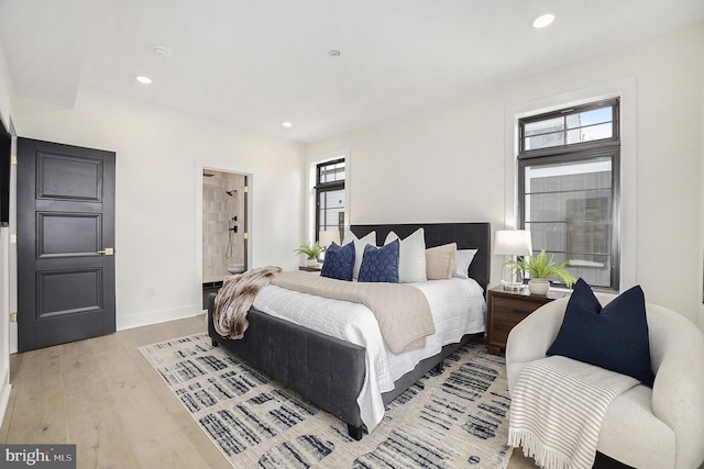 7519 Ridge Rdg Unit 204, Philadelphia, PA 19128 - bedroom with light wood-style floors, recessed lighting, and baseboards
