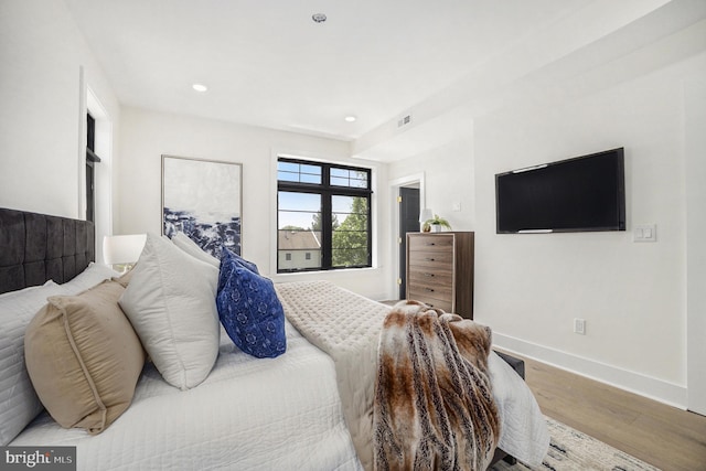 7519 Ridge Rdg Unit 204, Philadelphia, PA 19128 - bedroom with wood finished floors, baseboards, and recessed lighting