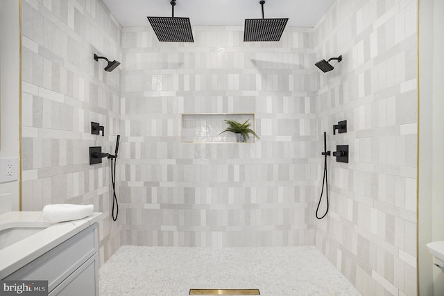 7519 Ridge Rdg Unit 204, Philadelphia, PA 19128 - bathroom featuring a tile shower and vanity
