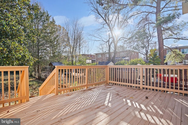 view of wooden deck