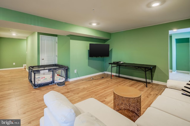 living room featuring hardwood / wood-style floors