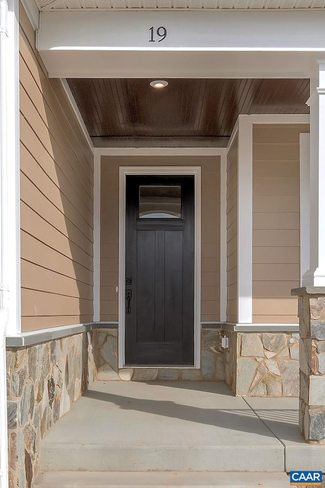 view of doorway to property