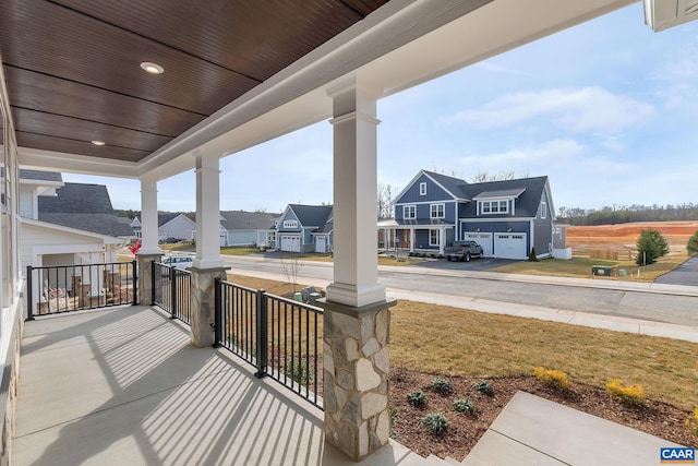 view of patio featuring covered porch