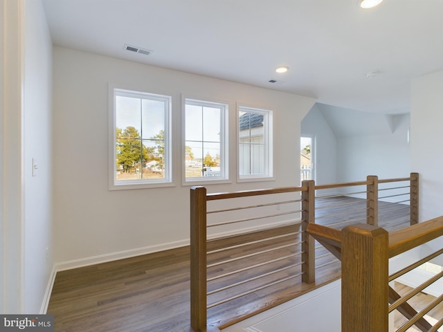 interior space featuring dark hardwood / wood-style flooring