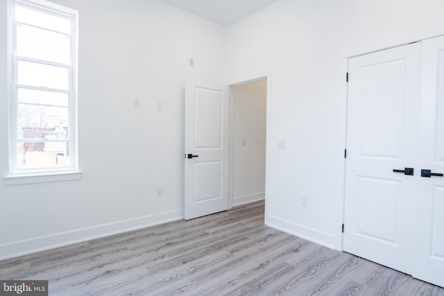 empty room featuring light hardwood / wood-style floors