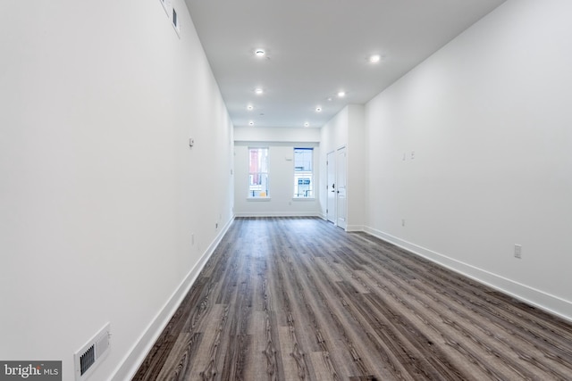 interior space featuring dark hardwood / wood-style floors