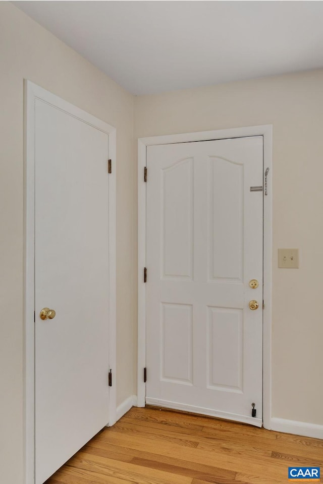 interior space featuring light hardwood / wood-style flooring