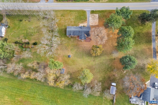 drone / aerial view featuring a rural view