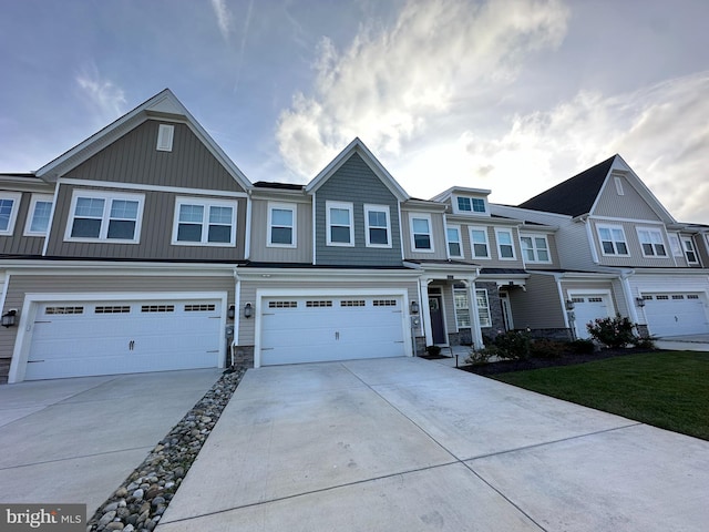 view of property with a garage