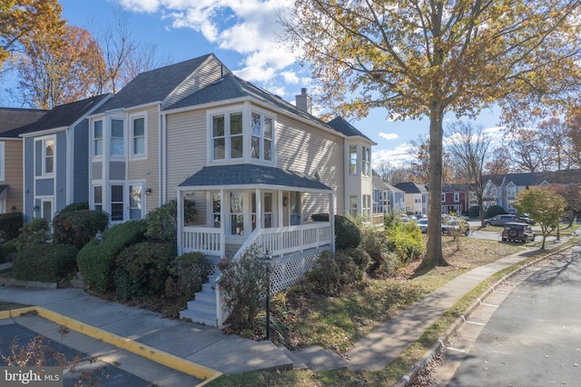 view of front of house featuring covered porch